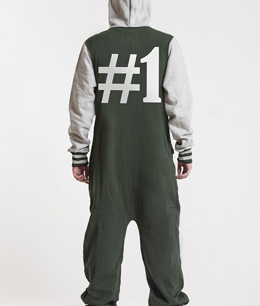 INONE COMFY "HASHTAG" COLLEGE GREEN JUMPSUIT